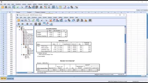 Conducting A One Way Repeated Measures Anova In Spss Youtube