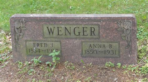 Anna B Wenger 1850 1931 Find A Grave Memorial