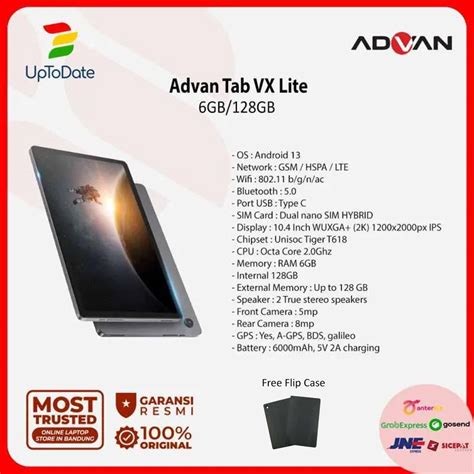 Jual Advan Tablet Vx Lite Octa Core Ghz Dual Sim Card G Lte