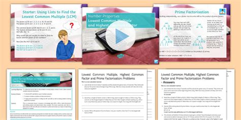 Maths Mastery Hcf Lcm And Prime Factorisation Lesson Pack Gcse