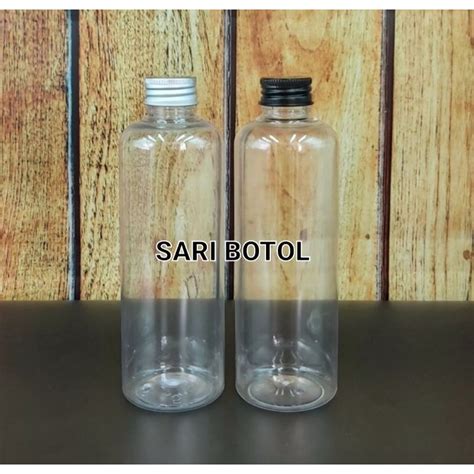 Jual Botol Plastik Ml Tutup Ulir Almunium Neck Hitam Silver Botol