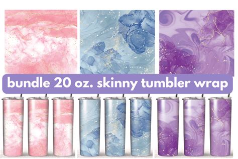 Bundle Marble 20oz Skinny Tumbler Wrap Graphic By Sasikharn · Creative