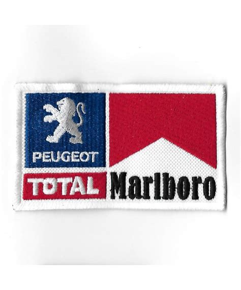 3265 Badge à coudre Patch écusson brodé 100mmX60mm TEAM PEUGEOT TOTAL