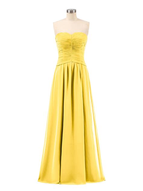 Sweetheart Strapless Chiffon Bridesmaid Dress-Marigold – BABARONI
