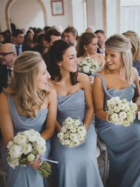 30 Steel Blue And Dusty Blue Bridesmaid Dresses Smyd