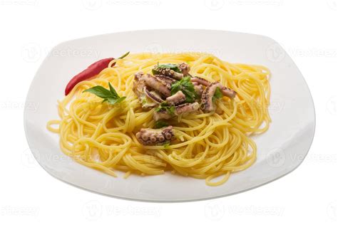 Pasta with octopus 11212030 Stock Photo at Vecteezy