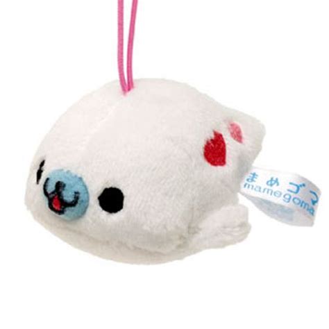 White Mini Mamegoma Seal Heart Plush Charm By San X ModeS4u