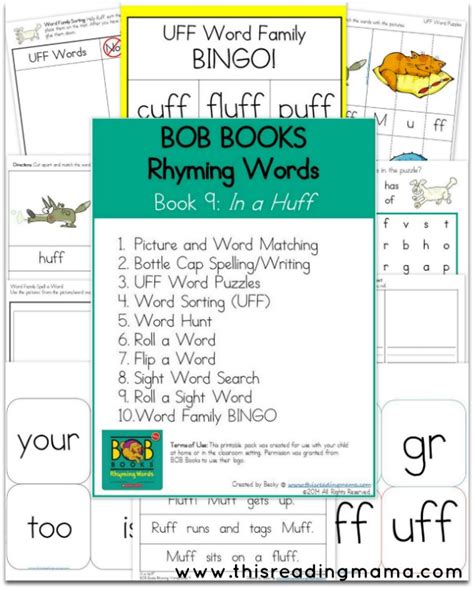 BOB Books Rhyming Words, Books 9 and 10 - This Reading Mama