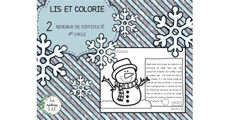 Lis Et Colorie Hiver 2 Niveaux