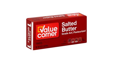 Value Corner Salted Butter Quarters 4 Ct Delivery Near Me Doordash