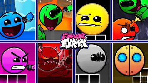 FNF Vs All Difficulty Faces Compilation Of Mods Geometry Dash 2