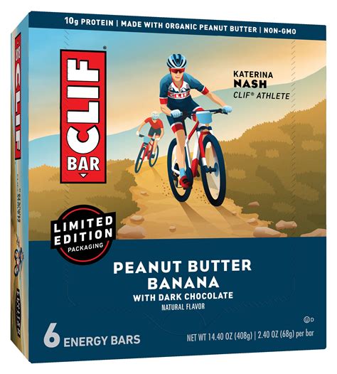 Clif Bar Peanut Butter Banana With Dark Chocolate Energy Bars 6ct Brickseek