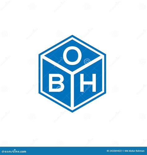 Obh Letter Logo Design On Black Background Obh Creative Initials