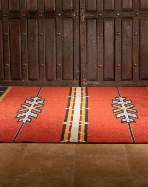 Fire Starter Brunt Red Rug Southwestern Adobe Interiors