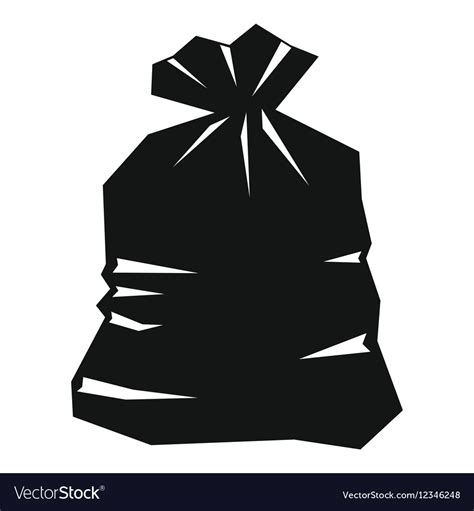 Garbage Bag Icon Simple Style Royalty Free Vector Image