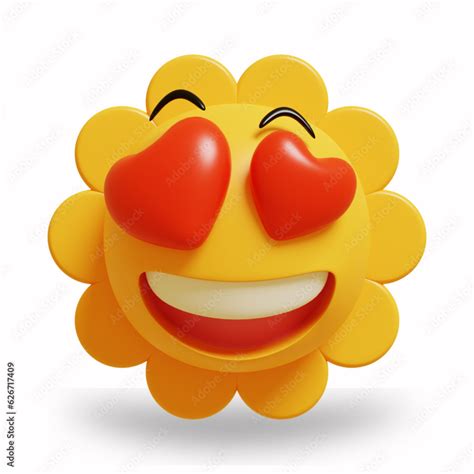 Sun 3D character. Vector emoji and emoticon faces. Cute yellow sun ...