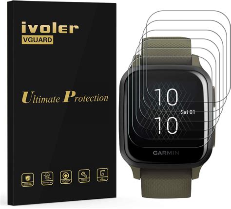 ivoler Pack de 6 Protection écran pour Garmin Venu SQ Garmin Venu SQ