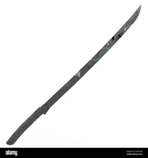 Futuristic Katana Weapon isolated on white background Stock Photo - Alamy