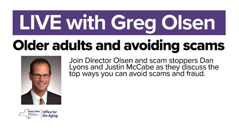 Live With Greg Older Adults Avoiding Scams And Fraud Youtube