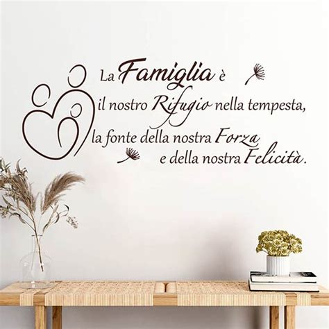 Frasi Famiglia Adesivi Murali Design Originale