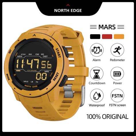 Jual NORTH EDGE MARS OUTDOORR Watch Mens Sports Watches Dual Time