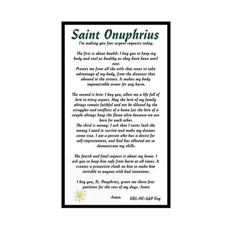 Oración de San Onofre Para conseguir trabajo y dinero