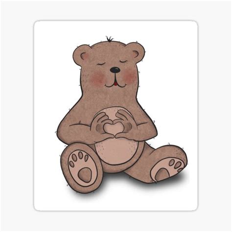 Heart Bear Sticker For Sale By Kreartivdesign Redbubble