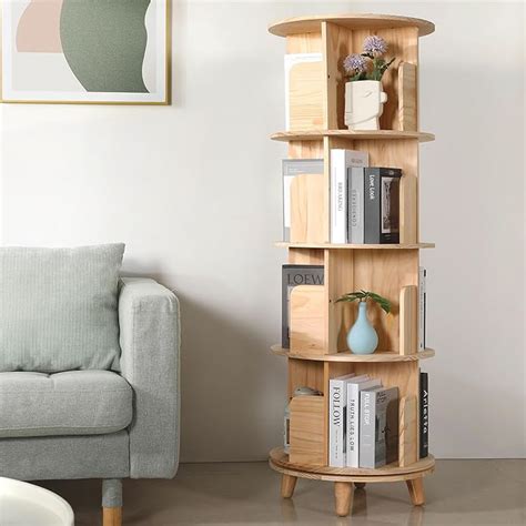 Amazon Rengue Rotating Bookshelf Display Spinning Bookshelf