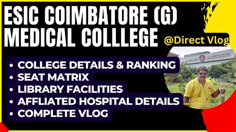 Direct Vlog Coimbatore ESIC Government Medical College Coimbatore