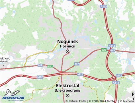 michelin noginsk map viamichelin