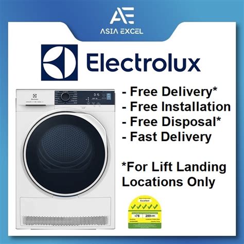 Electrolux Edh804h5wb 8kg Ultimatecare 500 Front Load Heat Pump Dryer Shopee Singapore