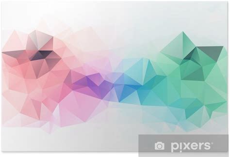 Poster Technology Concept Abstract Polygonal Background Pixersuk