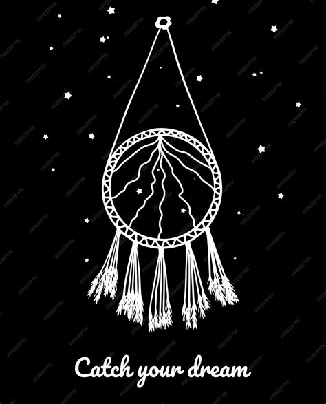 Premium Vector Hand Drawn Dreamcatcher With Feather Vector Sketch