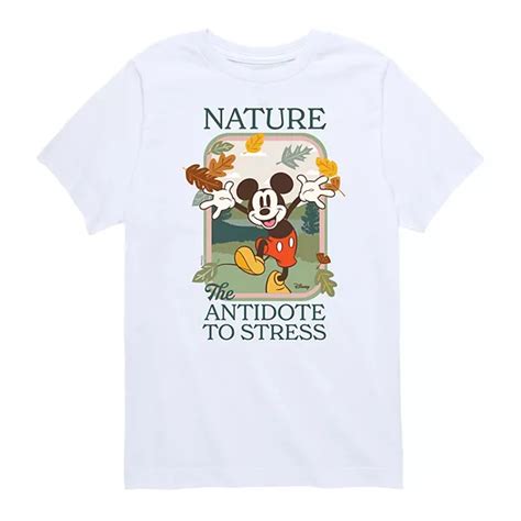 Disney's Mickey Mouse Boys 8-20 Nature The Antidote To Stress Graphic Tee