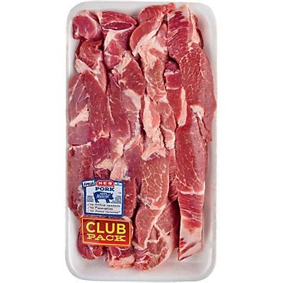 H E B Boneless Pork Butt Country Style Club Pack Per Lb Shipt