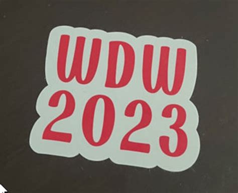 WDW 2023 walt Disney World 2023 High Quality Vinyl Sticker - Etsy