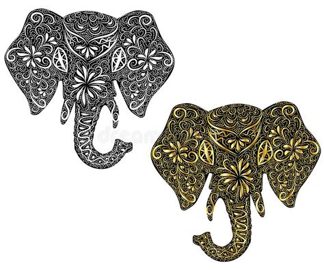 Elefante Modelado Fantas A Estilizada Ilustraci N Drenada Mano Stock De