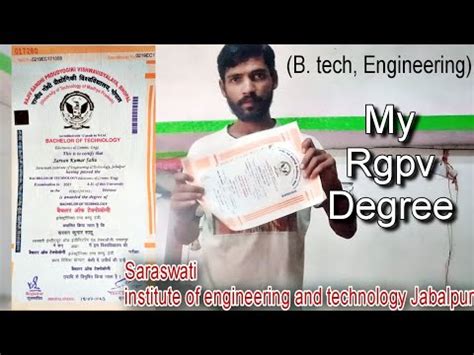 Rgpv Engineering Degree Unboxing B Tech Engineering Degree Apply