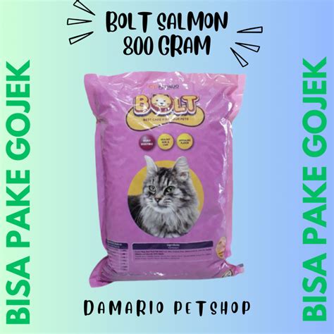 Jual Bolt Makanan Kucing Rasa Salmon Bentuk Bulat Repack 800 Gr