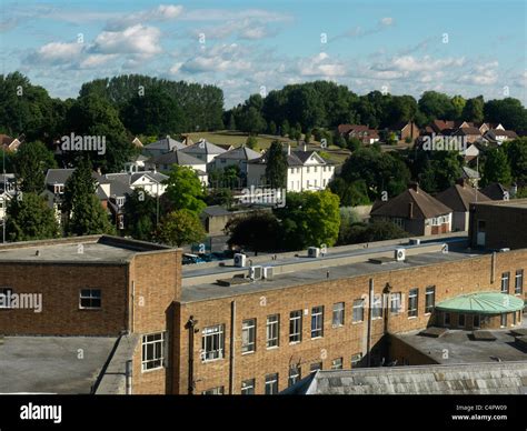 Epsom Surrey England Overview Of Hospital And Town Stock Photo Alamy