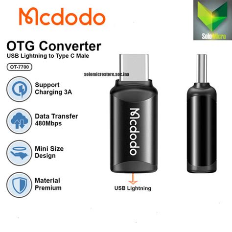 Jual Mcdodo Ot Converter Otg Iphone Lightning To Type C Fast