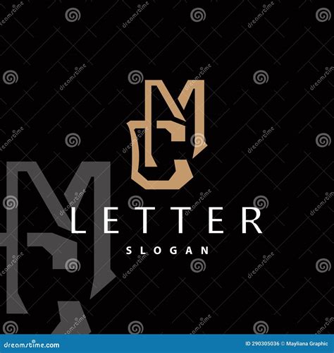 Minimal Initial CM Letter Logo Modern And Luxury Icon Vector Template