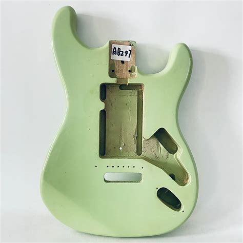 Solid Basswood Green Stratocaster Strat Style Guitar Body Reverb