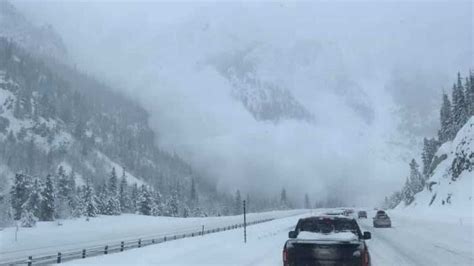 Watch A Driver Captured The Moment A Massive Avalanche Came Barreling