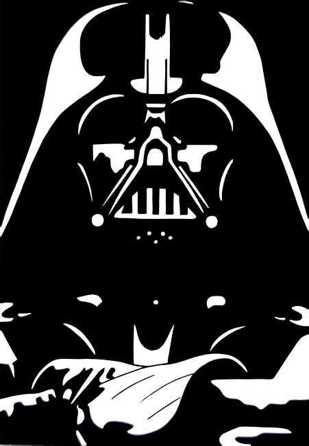 Stencil Darth Vader Cartoon Zeichnen Schablonen Und Scherenschnitt