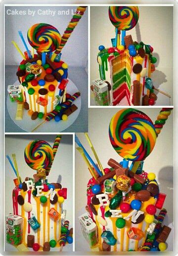 Rainbow Candy Drip Birthday Cake Birthday Drip Cake 4th Birthday