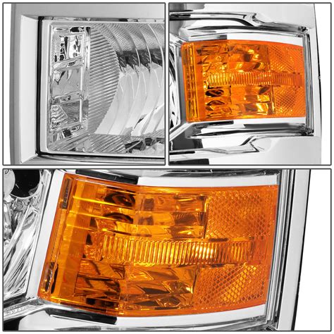 Chrome Housing Headlight Amber Corner Led Smoke Fog Light Fit