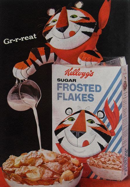 1960s KELLOGGS Frosted Flakes Ceral Vintage Advertisement TONY THE