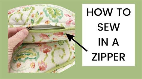 How To Put In A Zipper For Pillow With Cording Youtube