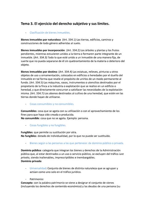 Tema Apuntes Tema El Ejercicio Del Derecho Subjetivo Y Sus